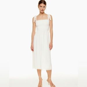 White Aritzia Wilfred Golden Hour Dress